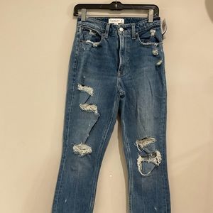 Abercrombie & fitch high rise mom jeans curve love 25/0